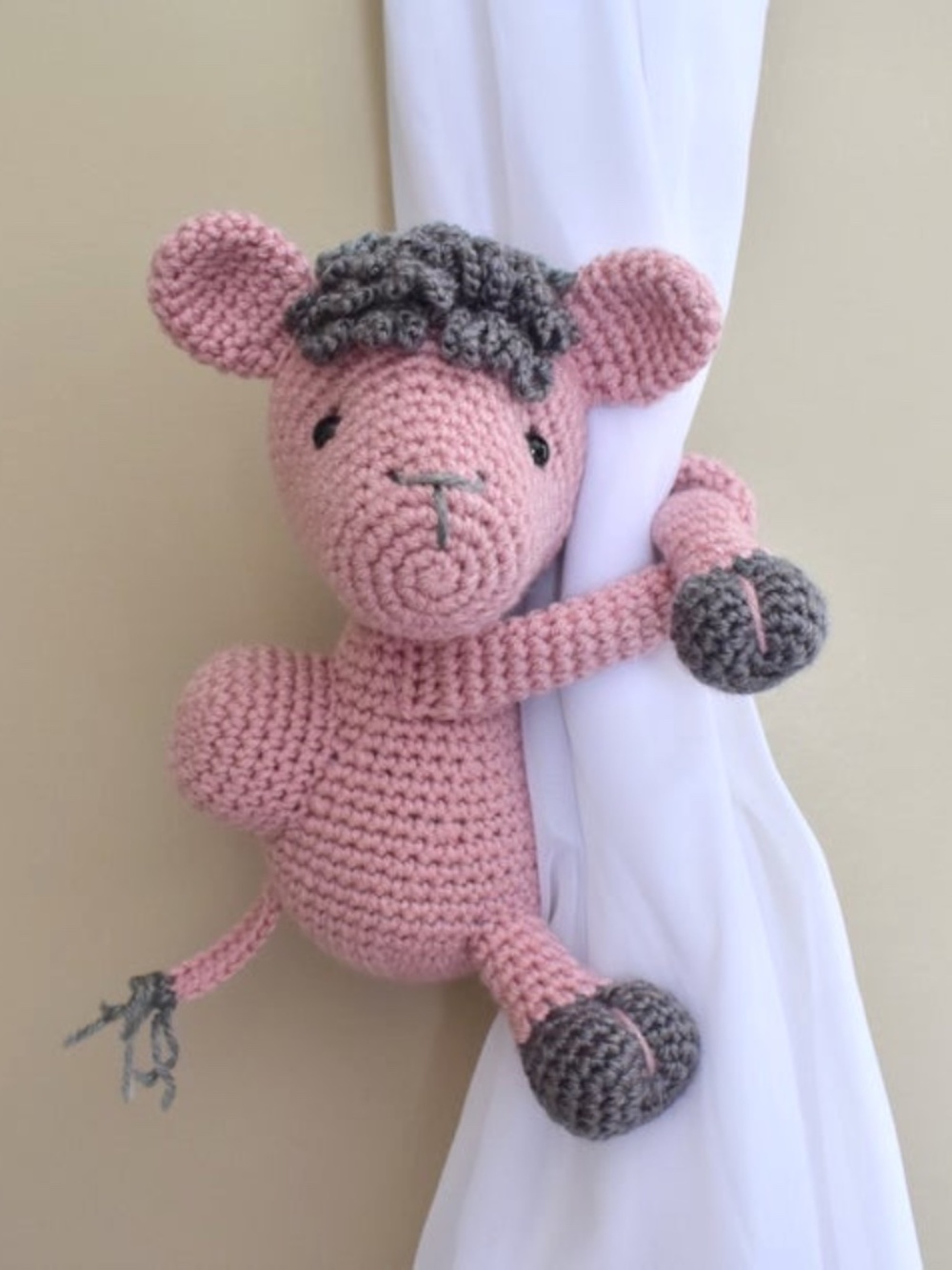 Camel curtain tie back, window curtain tie back